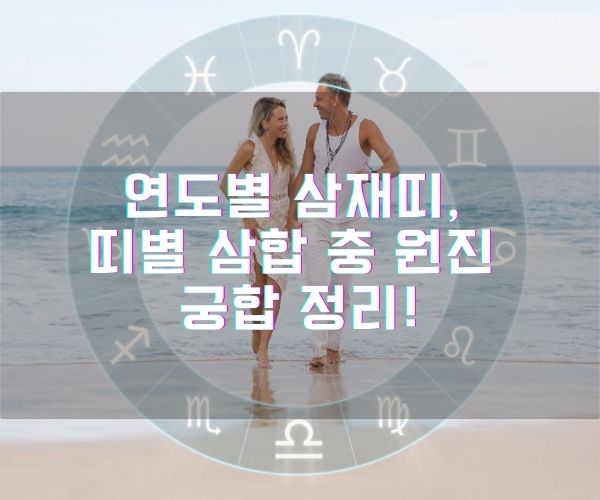 연도별 삼재띠, 띠별 삼합 충 원진 궁합 정리! 2024년삼재띠