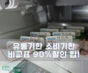 유통기한 소비기한 비교표 (우유 계란 두부 라면) 90%할인 팁!