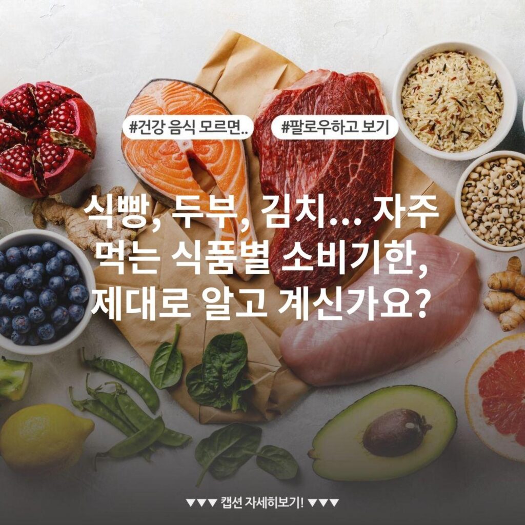 식빵, 두부, 김치... 자주 먹는 식품별 소비기한, 제대로 알고 계신가요?