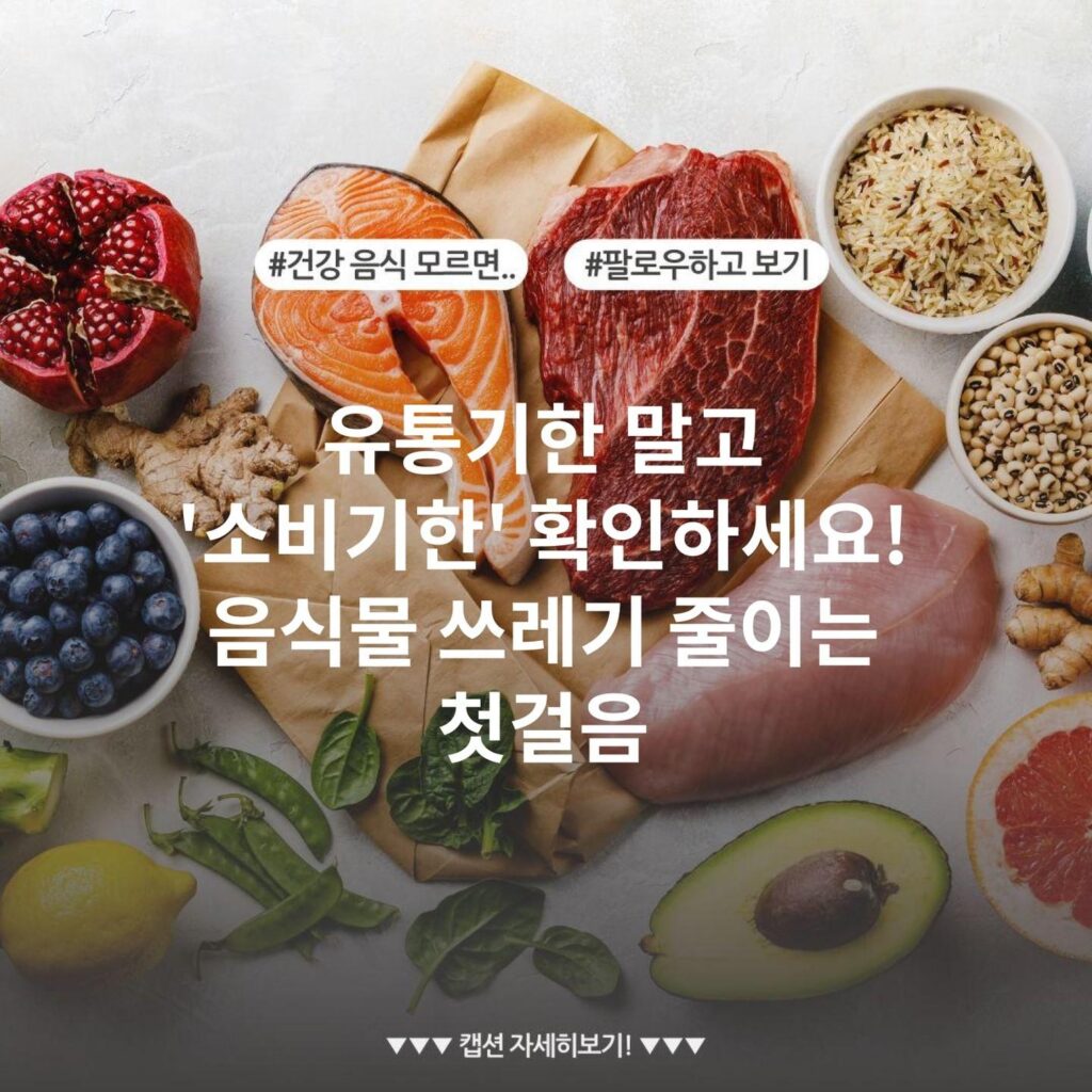 유통기한 말고 '소비기한' 확인하세요! 음식물 쓰레기 줄이는 첫걸음