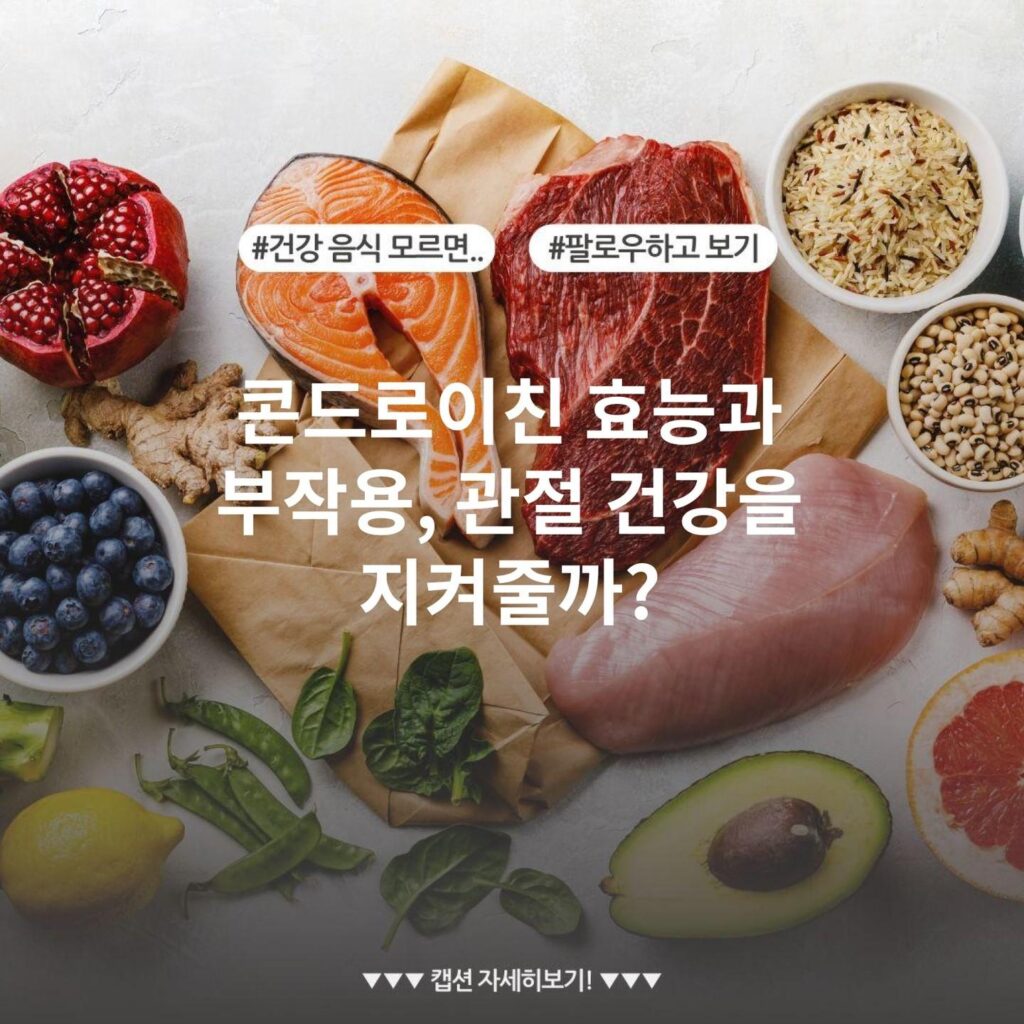 콘드로이친 효능과 부작용, 관절 건강을 지켜줄까?